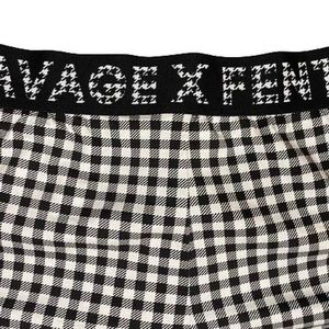 Savage x Fenty Black and white checkered high waisted booty short 2x NWT